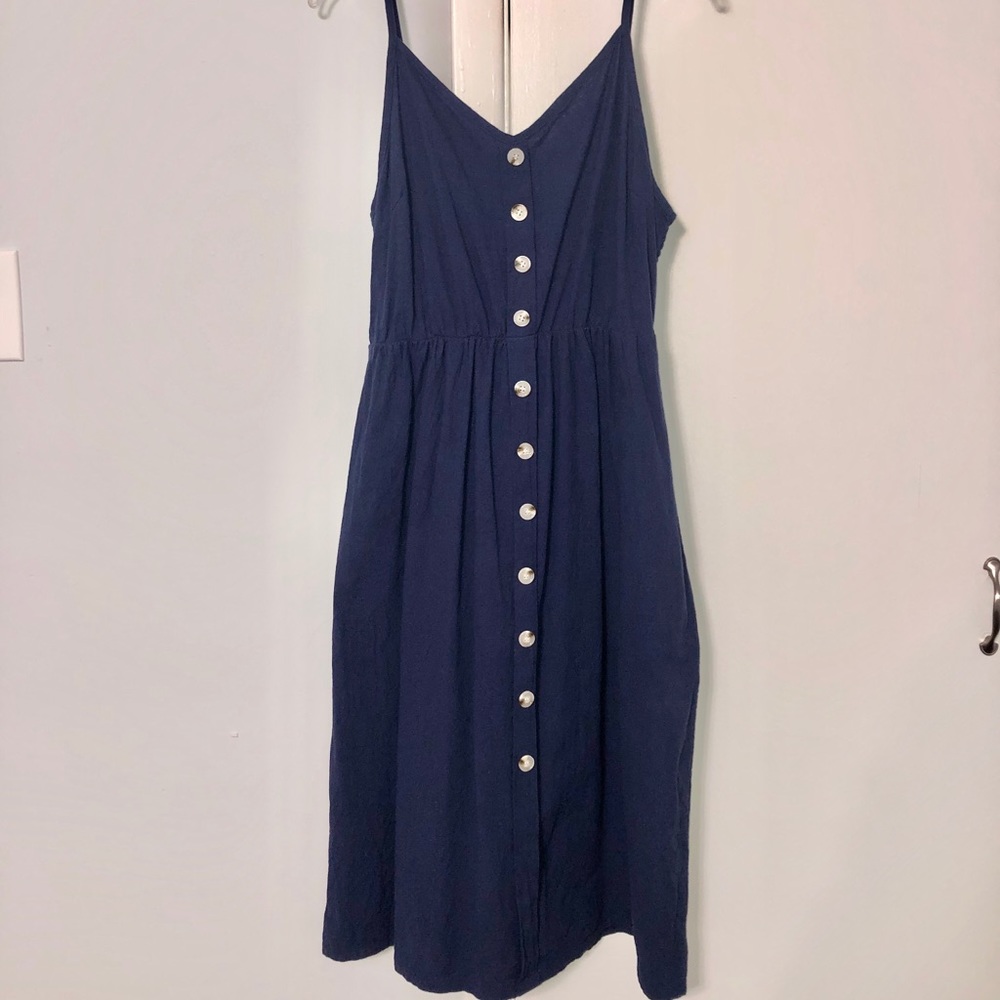 Navy summer dress. NEVER WORN